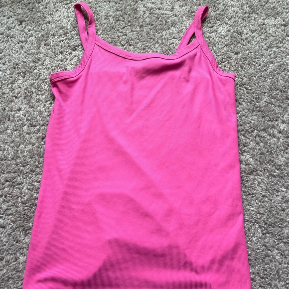 Pink Ribbed Women's Tank Top - Picture 1 of 2